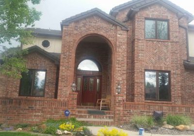 Exterior Residential Painting, Brick House, Entranceway
