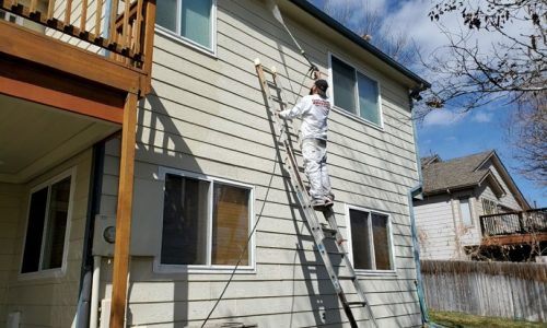 Power Washing the Side of the House
