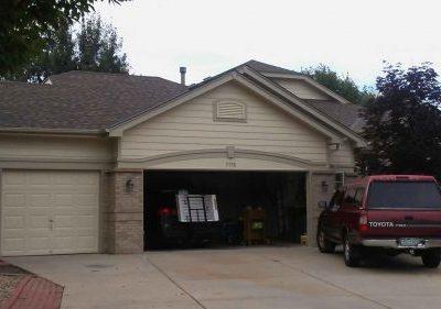 Exterior Residential Painting, driveway, open garage door