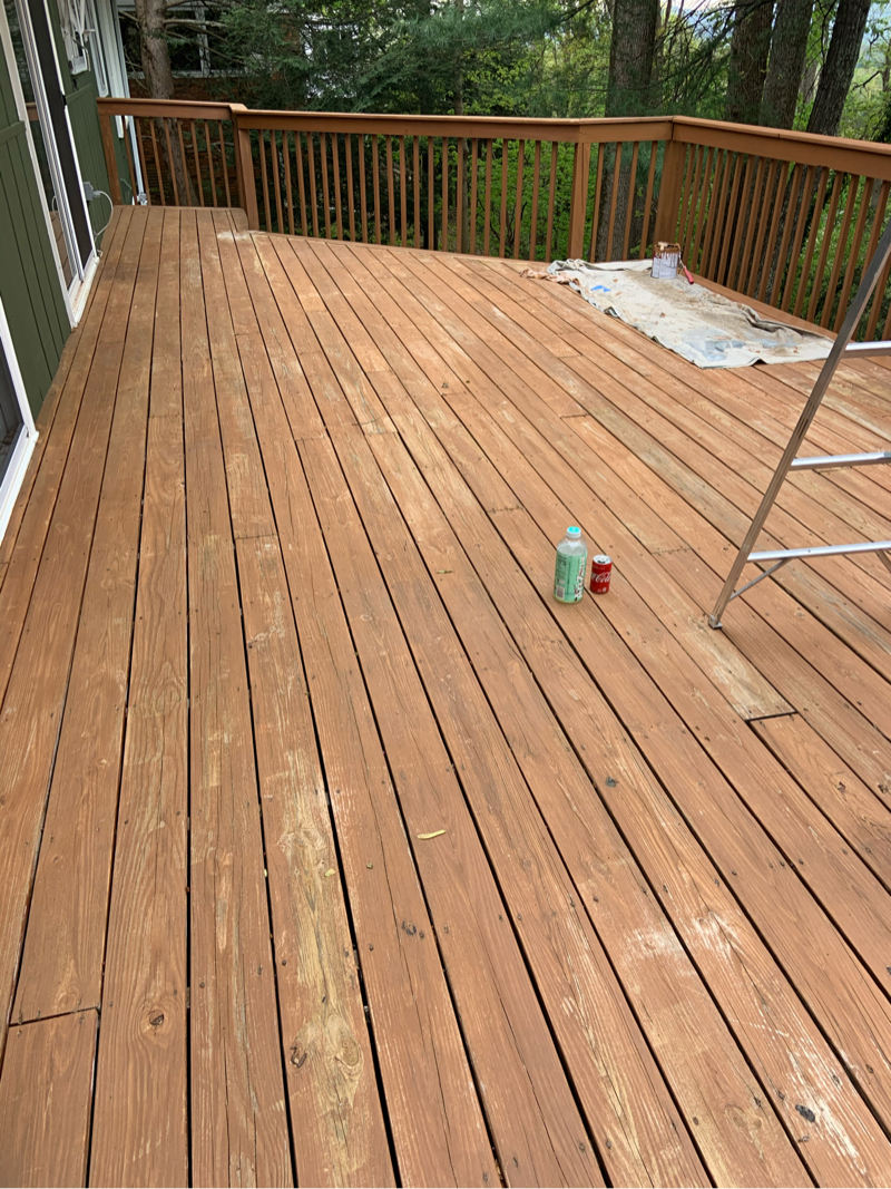 deck staining (before) asheville nc