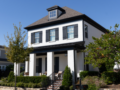 White Painted Brick Exterior