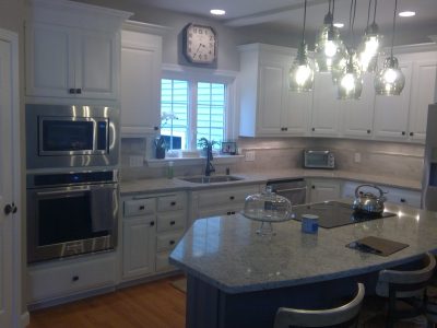 professional kitchen cabinet painting project