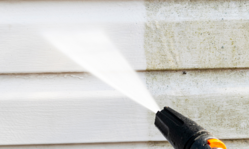 Powerwashing siding