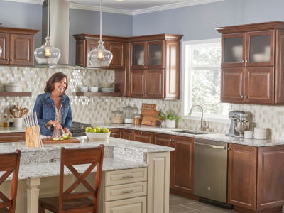 Home Owner enjoying her home after painting