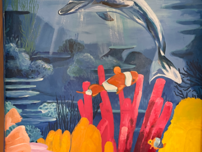 Dolphin Mural by Lacey Longino