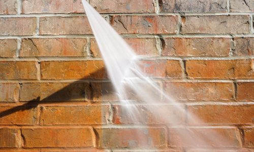 brick power washing