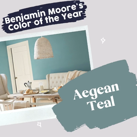 aegean teal paint color room example