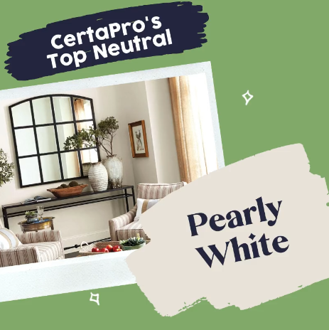 pearly white paint color room example