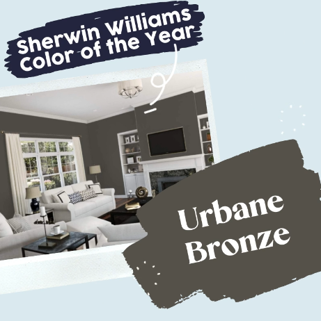 urbane bronze paint color room example