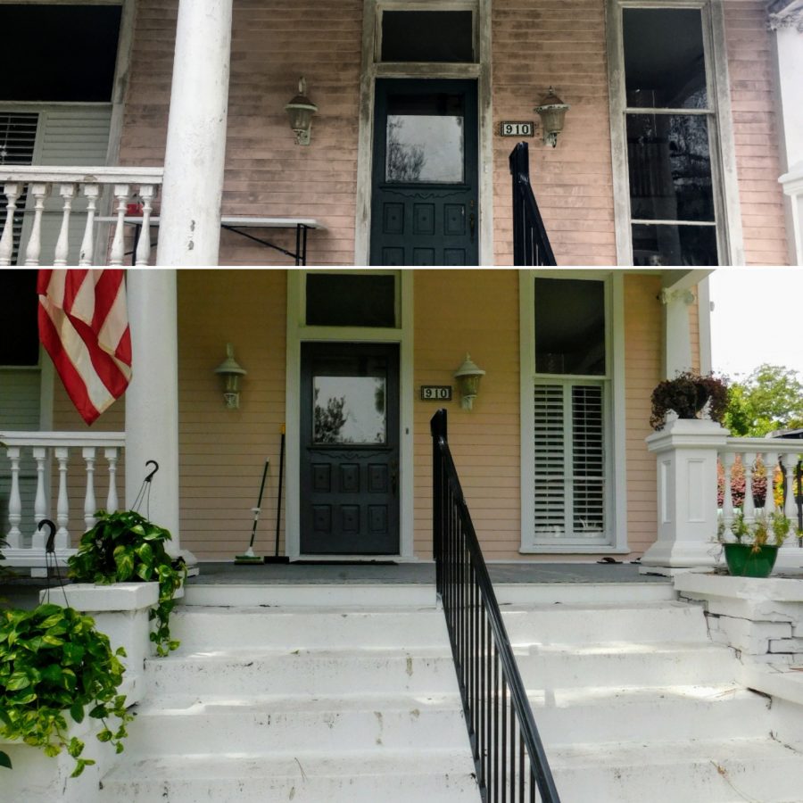 front porch exterior painting before and after Preview Image 4