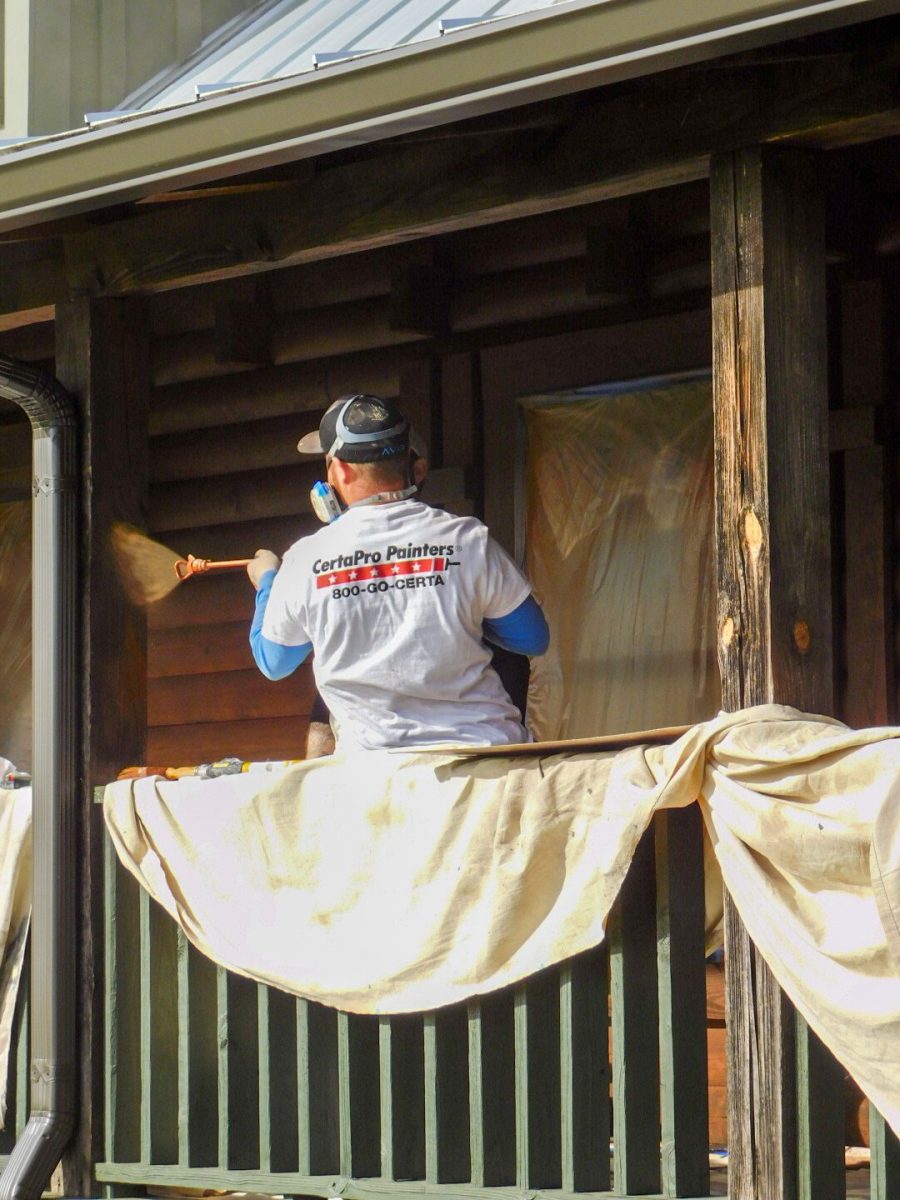 commercial, residential, paint, painting, repaint, home renovation, condo, condominium, apartment, apartments, condos, complex, park, house, interior, exterior, Augusta, Evans, Grovetown, Georgia, CSRA, painter, near me, Two tone, log cabin, semi transparent, railing Preview Image 5