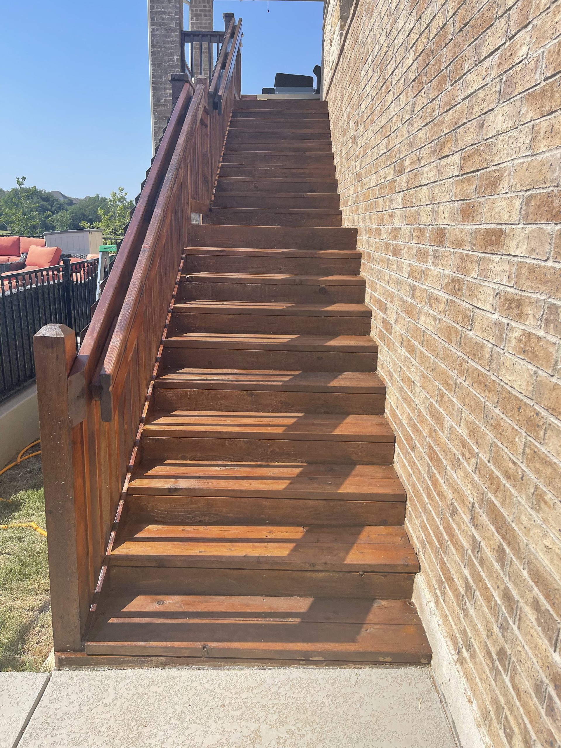 Re-Stained Stairs 
