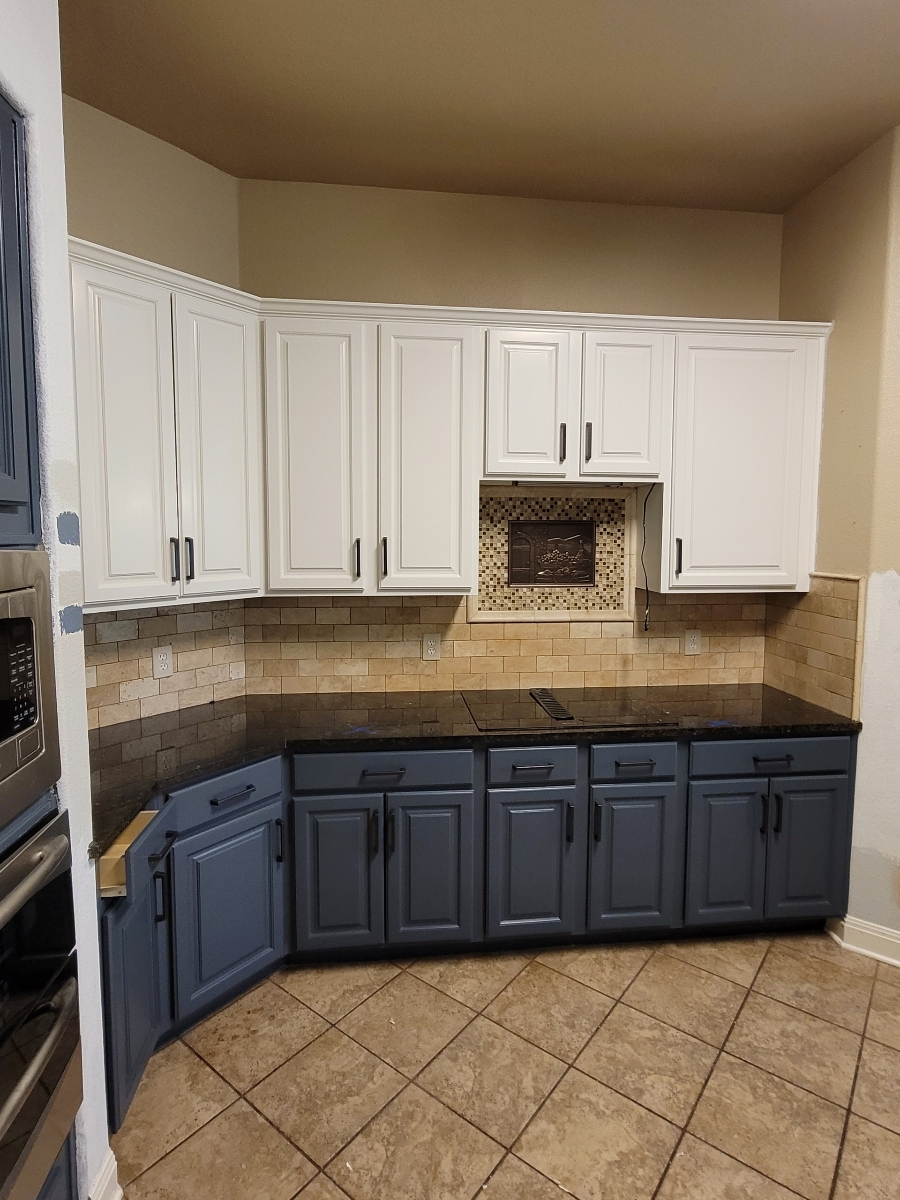 Two-Toned Kitchen Cabinets After