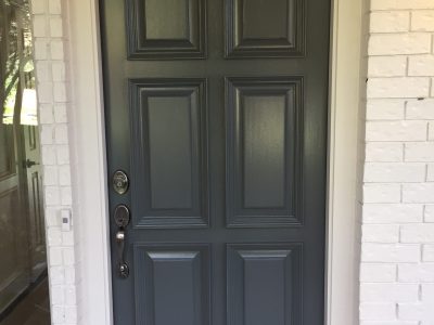 Door painting by CertaPro house painters in Austin, TX