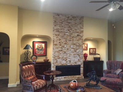 Interior family room painting by CertaPro house painters in Austin, TX