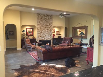 Interior living room painting by CertaPro house painters in Austin, TX