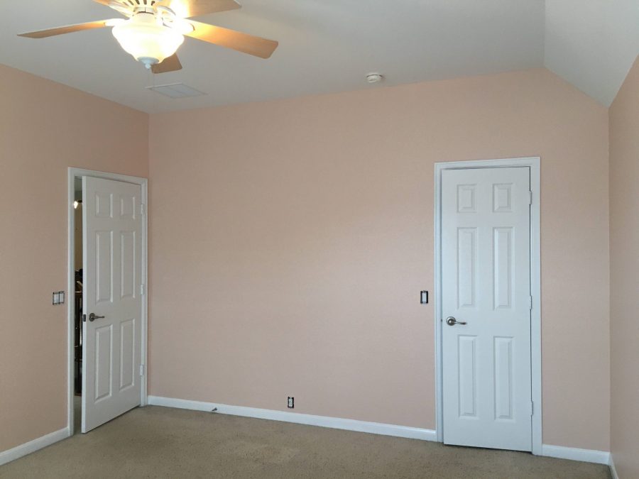 pink walls and white trim in bedroom Preview Image 12