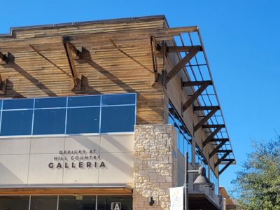 Offices of Hill Country Galleria New Cedar Siding with Wood Staining