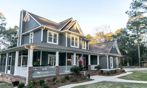 clean exterior of fiber cement house