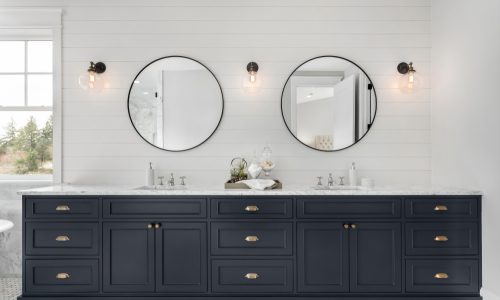 painted bathroom vanity