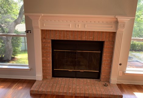 Fireplace Mantel Repainted