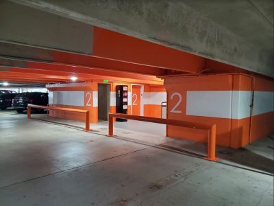 parking garage painted