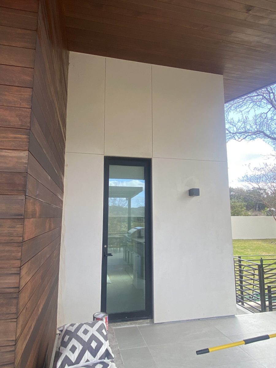 Repainted Stucco Front Door Entrance Wall Preview Image 2