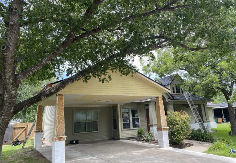 driveway with portico