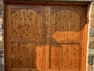 wooden garage doors