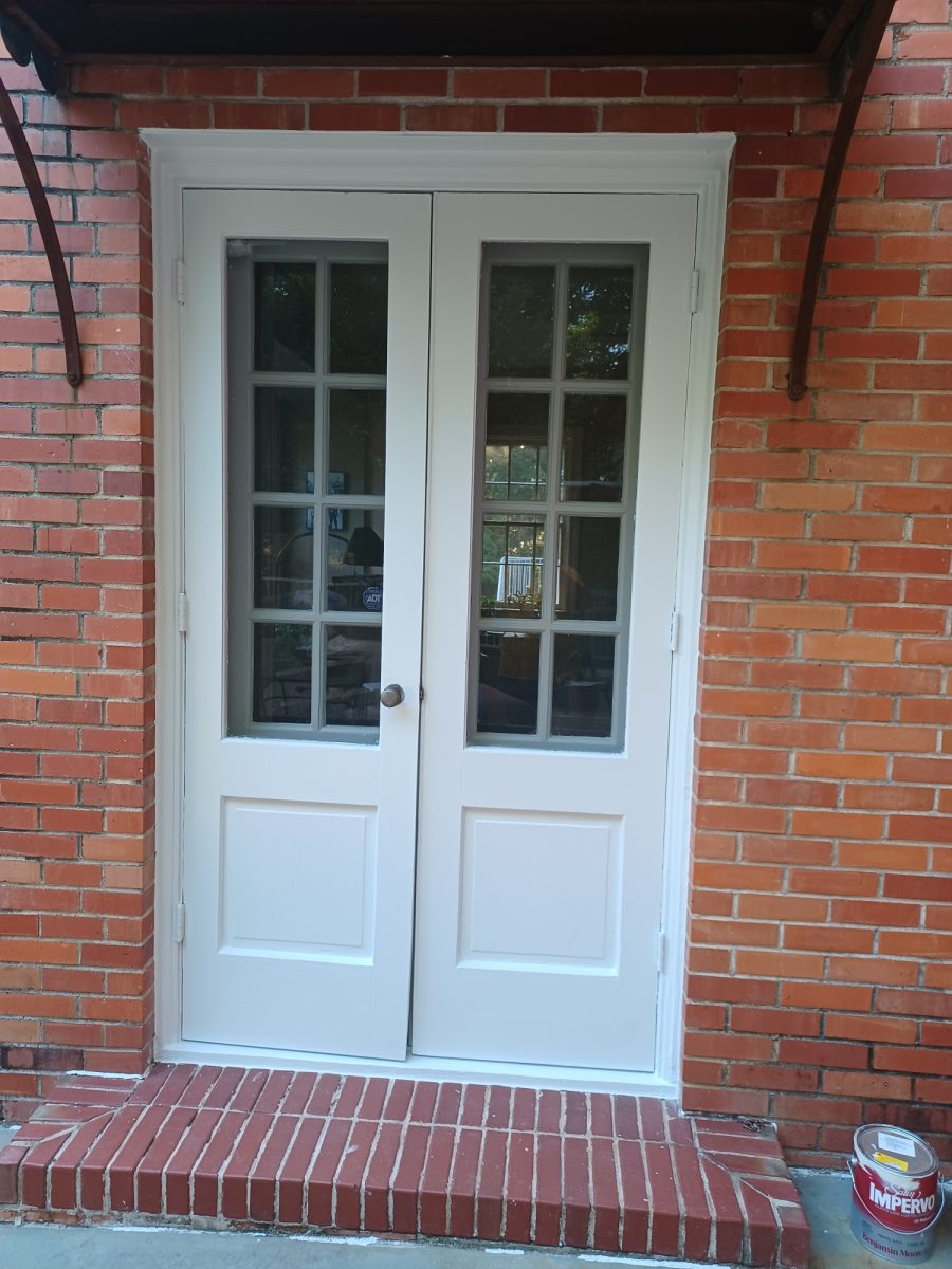 Double Door Paint Refreshened with white paint Preview Image 2