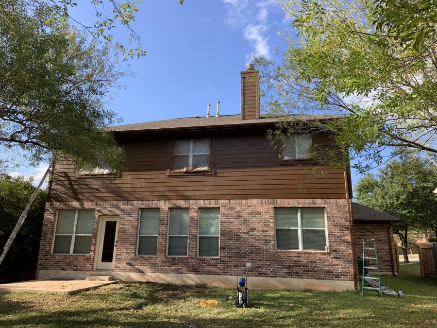 side view of house painted cedar park tx Preview Image 2