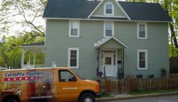Exterior painting by CertaPro house painters in Cheswolde, MD
