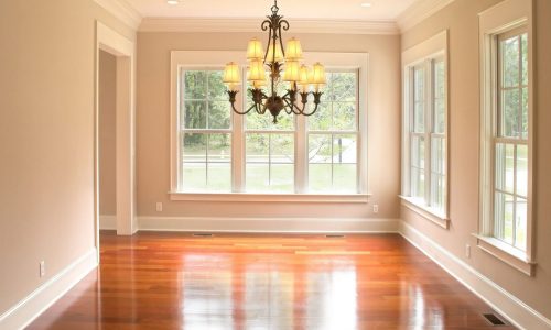 chandelier in living room