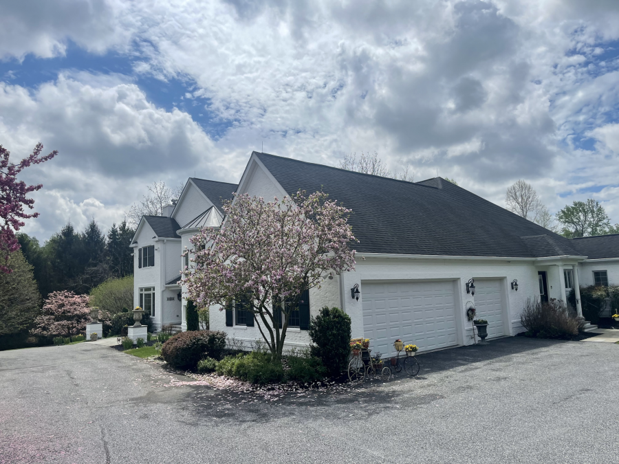 white home exterior in maryland garage side view Preview Image 2