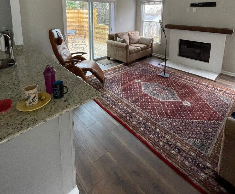 white living room with fireplace Preview Image 1