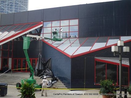 Aquarium Painting over Atrium