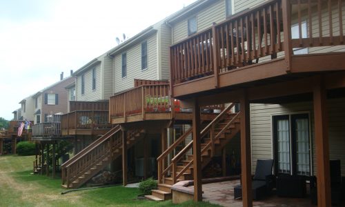 Multi-Family Unit Deck Staining