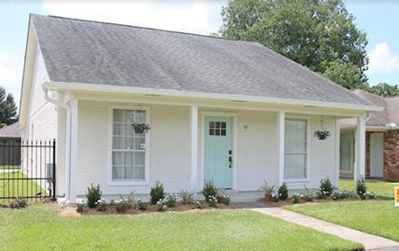 Teal and Cream Exterior Paint