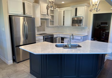 Kitchen cabinet and island repainting