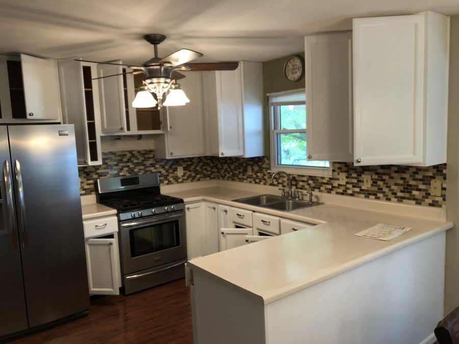 Residential Interior Kitchen Cabinet Painting Project in Belleville Illinois