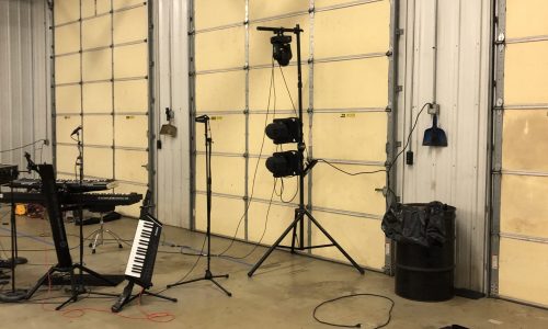 Factory Finished Metal Building in Swansea Garage Door Before