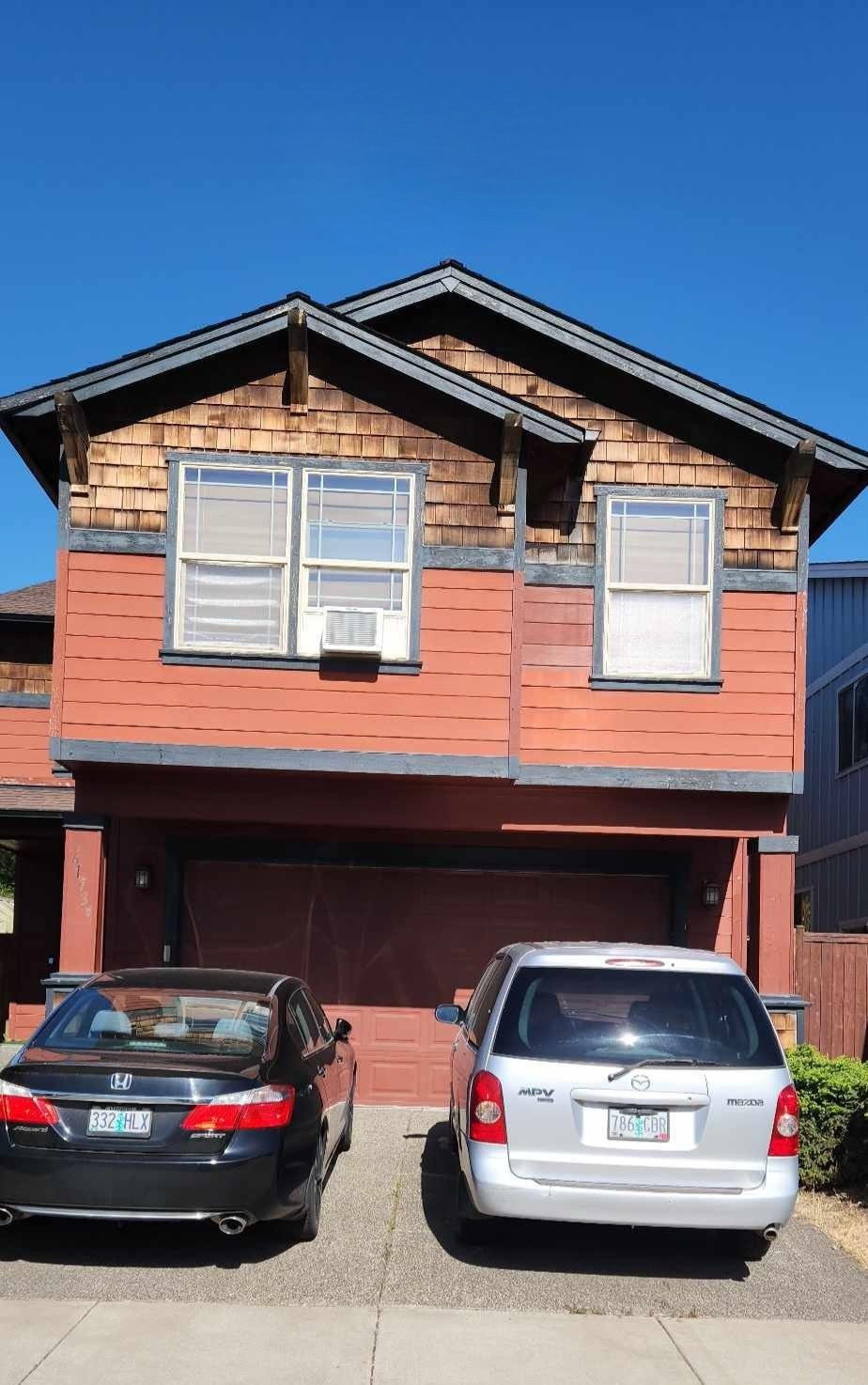 cedar and wood exterior before being painted