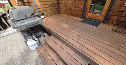 Deck Restaining Project in La Pine, OR