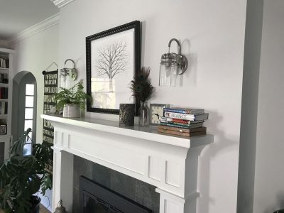 Interior fireplace mantle painting by CertaPro house painters in Berkeley, CA