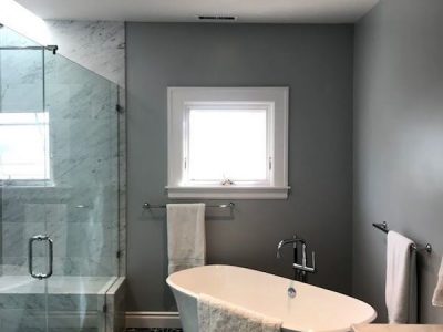Interior master bathroom painting by CertaPro house painters in Oakland, CA