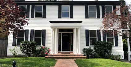 Beautiful painted exterior of this Oakland hills house. ...