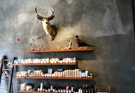 Shelves in salon