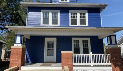 exterior vinyl painting blue