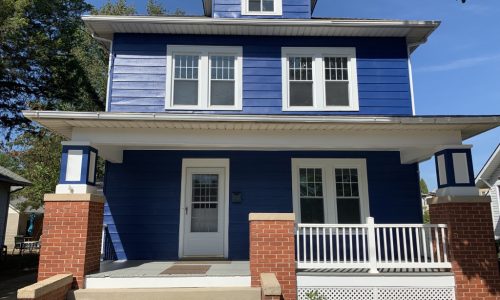 Blue Vinyl Exterior