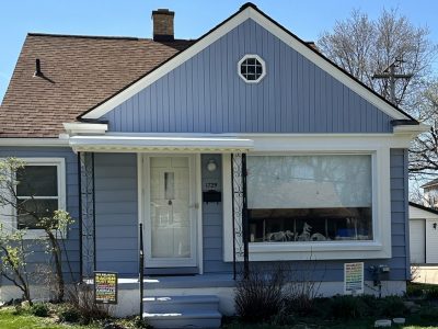 Blue house exterior refresh